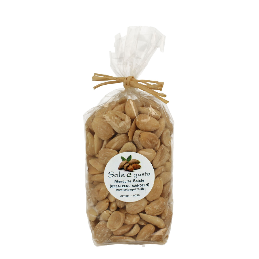 20 x 250g Mandorle salate e tostate – gesalzene, geschälte und geröstete Mandeln