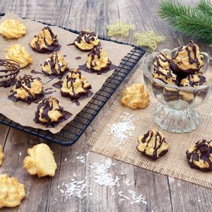 Plätzchenzauber Backmischung KOKOSMAKRONEN Weihnachtskekse low-carb keto glutenfrei OHNE Zuckerzusatz LIMITED EDITION