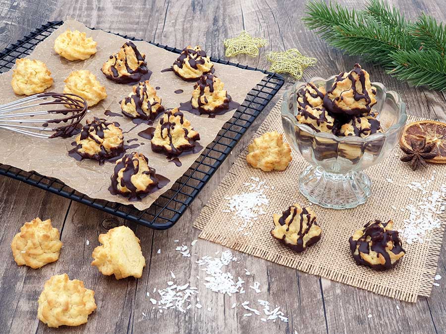 Plätzchenzauber Backmischung KOKOSMAKRONEN Weihnachtskekse low-carb keto glutenfrei OHNE Zuckerzusatz LIMITED EDITION