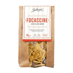 Focaccine con Olive Nere 150g
