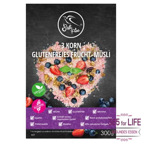 Szafi Free 3 Korn Frucht-Müsli 300 g (Glutenfrei, Vegan)