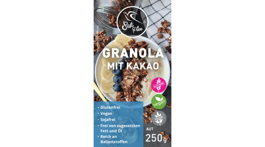 Szafi Free Granola mit Kakao 250 g (Glutenfrei, Vegan)