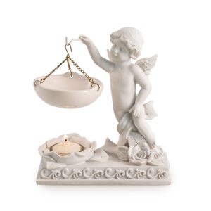 pajoma Duftlampe „Engel Sahriel“ aus Kunstharz, Keramik und Glas