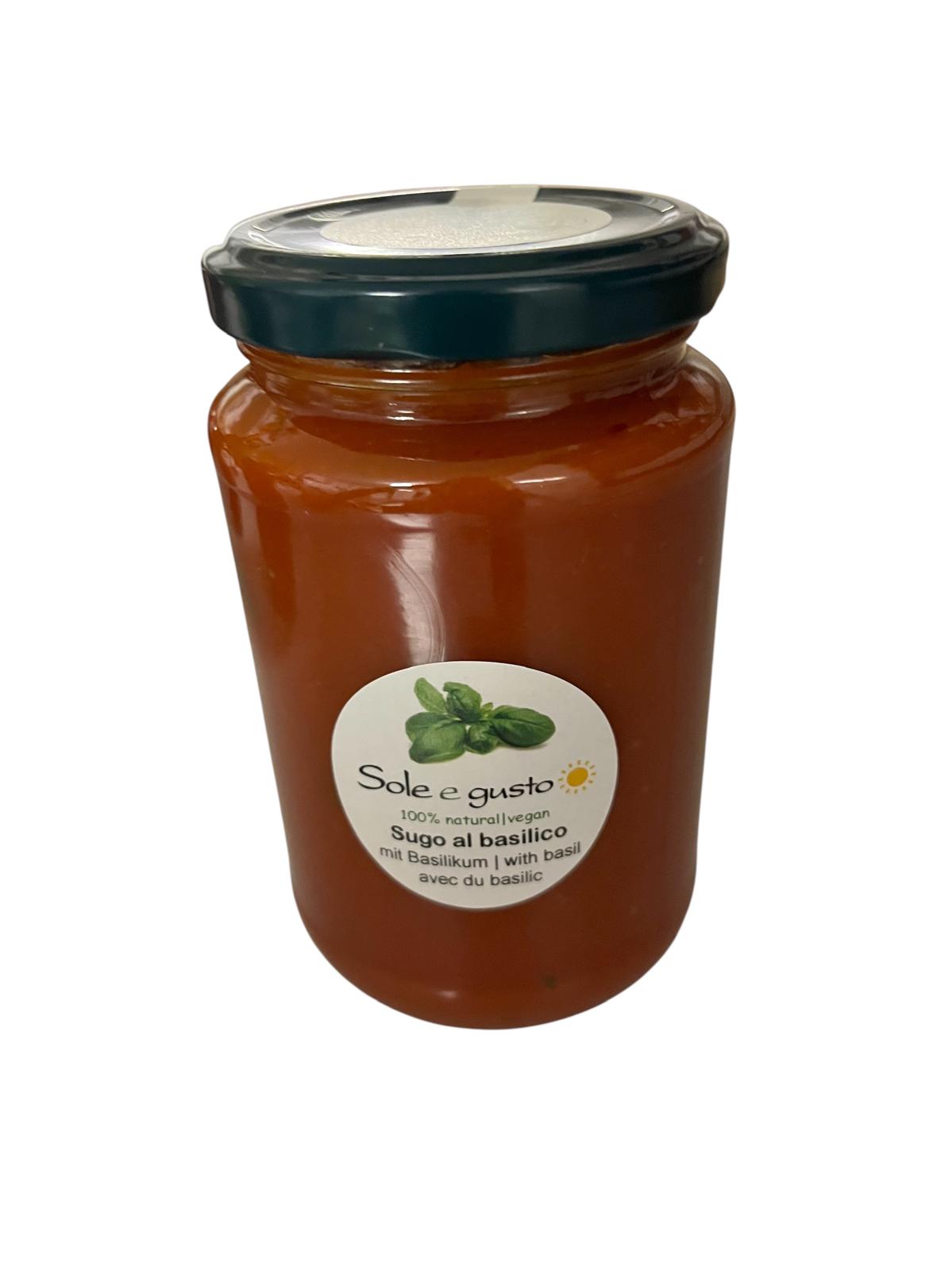 12 x 350g Sugo al basilico – Tomaten-Sugo mit Basilikum und ohne Zuckerzusatz