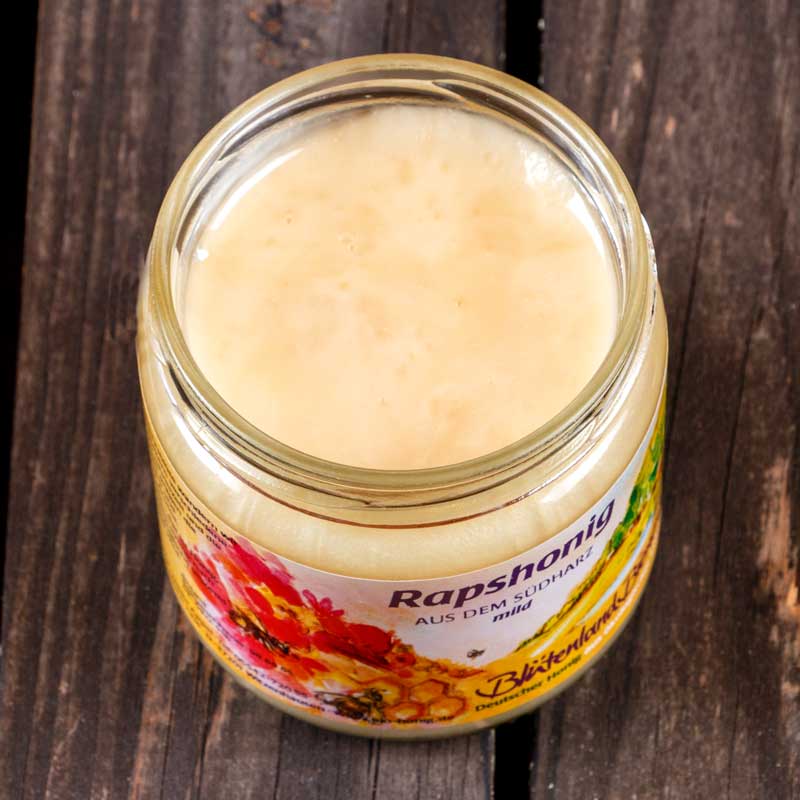 Echter Deutscher Rapshonig aus dem Südharz, Bioland, 500g, lecker, streichzart feinstcremig – Bild 3