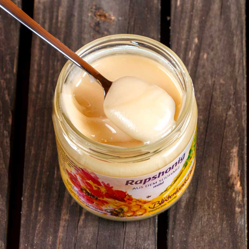 Echter Deutscher Rapshonig aus dem Südharz, Bioland, 500g, lecker, streichzart feinstcremig – Bild 4
