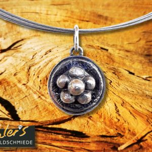 Schwarzwälder Bollenhut Anhänger mittel gefertigt in Sterlingsilber 925/- Durchmesser ca. 14,3 mm