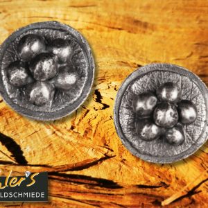 Schwarzwälder Bollenhut Ohrstecker. (10,4mm Durchmesser) Echtsilber massiv