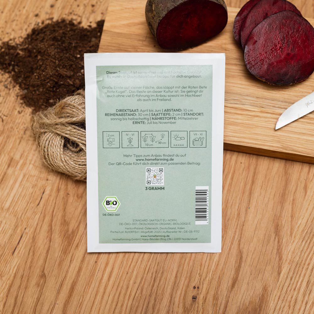Bio-Saatgut Rote Bete „Rote Kugel“ – Bild 2