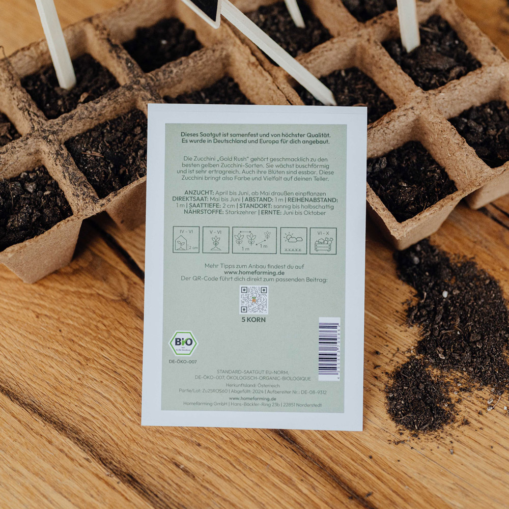 Bio-Saatgut Zucchini „Gold Rush“ – Bild 2