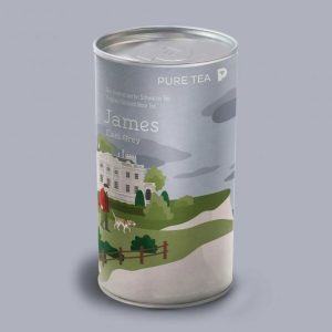 PURE TEA „James Earl Grey“ Bio Schwarzer Tee 140g in der Teedose – Loser Tee