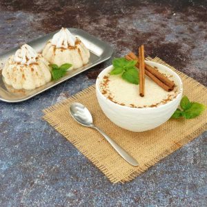 Grießpudding ZIMT low-carb glutenfrei keto – Grießbrei ohne Stärke zuckerfrei laktosefrei vegan
