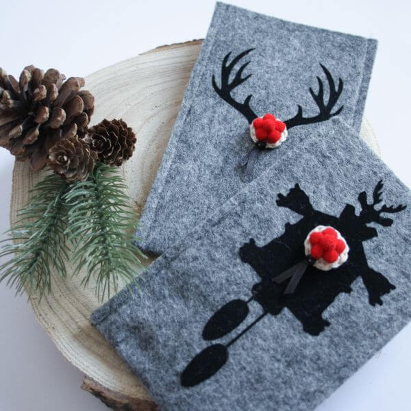 Handgemachte Handyhülle oder Brillenetui mit verschiedenen Schwarzwald Motiven