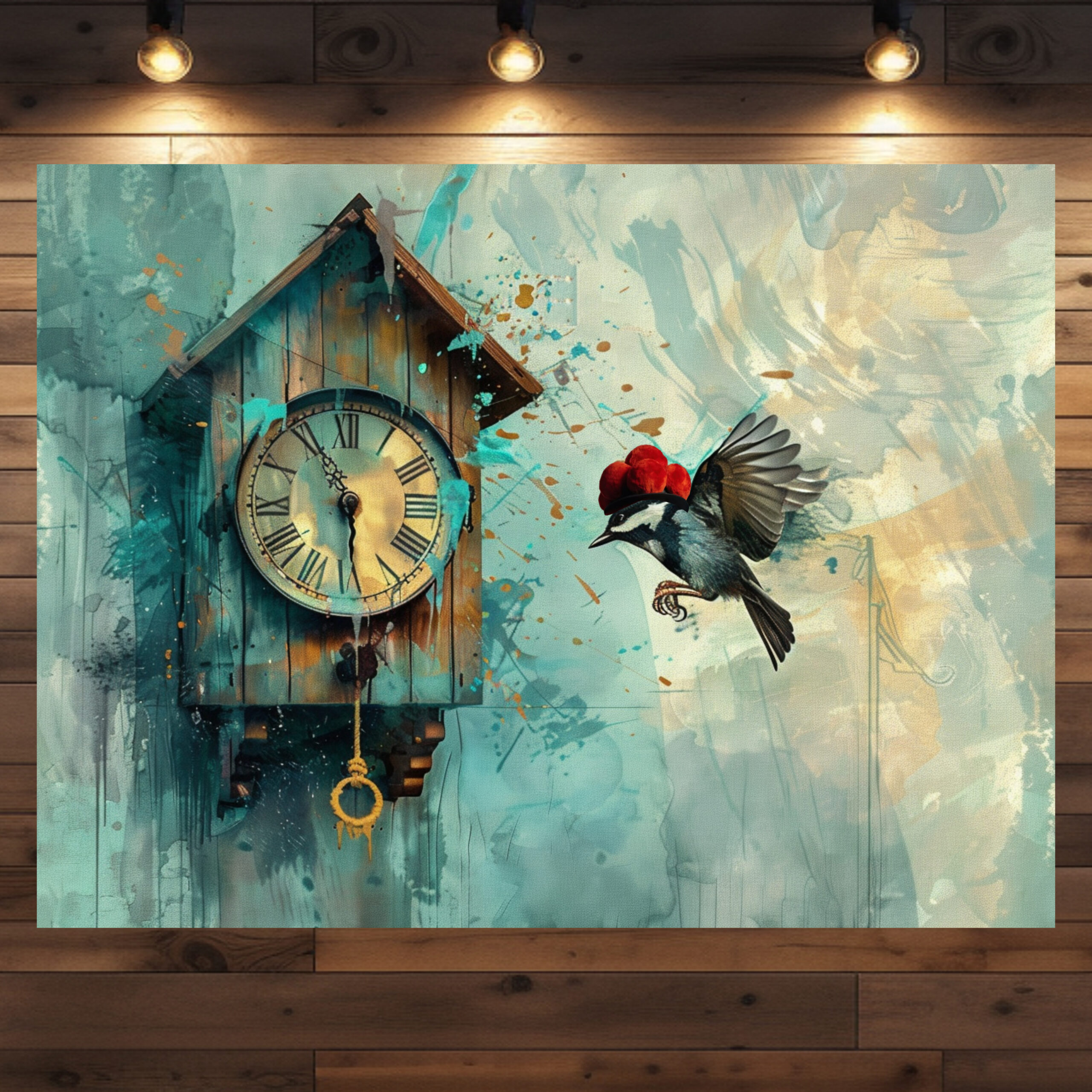 🖼️ Heimweh – Schwarzwald trifft auf Kunst mit Herz & Witz auf Leinwand 80×60 cm