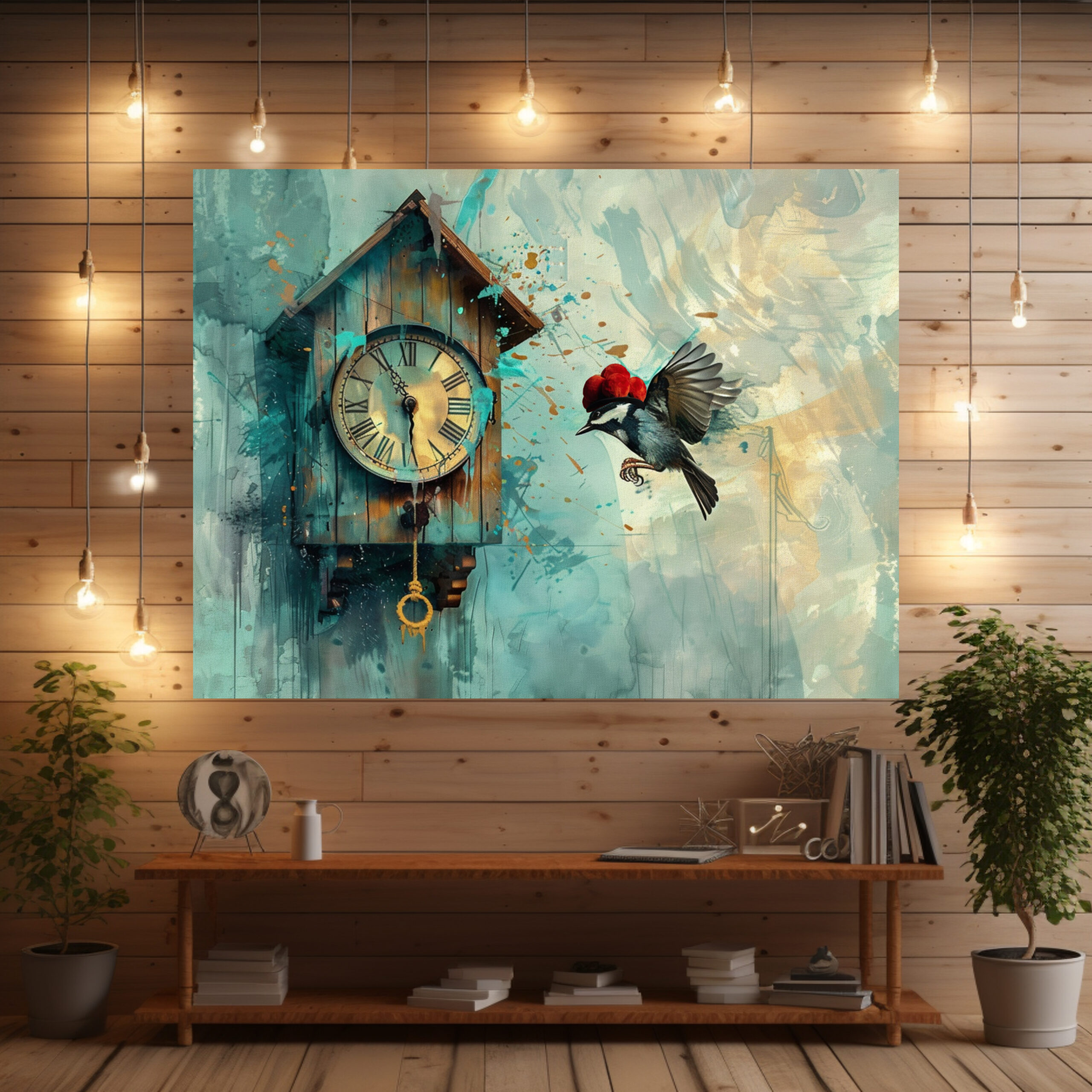 🖼️ Heimweh – Schwarzwald trifft auf Kunst mit Herz & Witz auf Leinwand 80×60 cm – Bild 2