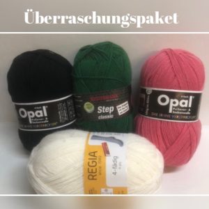 Sockenwolle Uni mit 4 x 100g Wolle