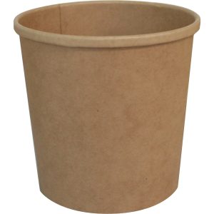 Becher „Soup-To-Go“ rund, Kraftpapier braun ohne Deckel, 765ml, 500 Stück im Karton