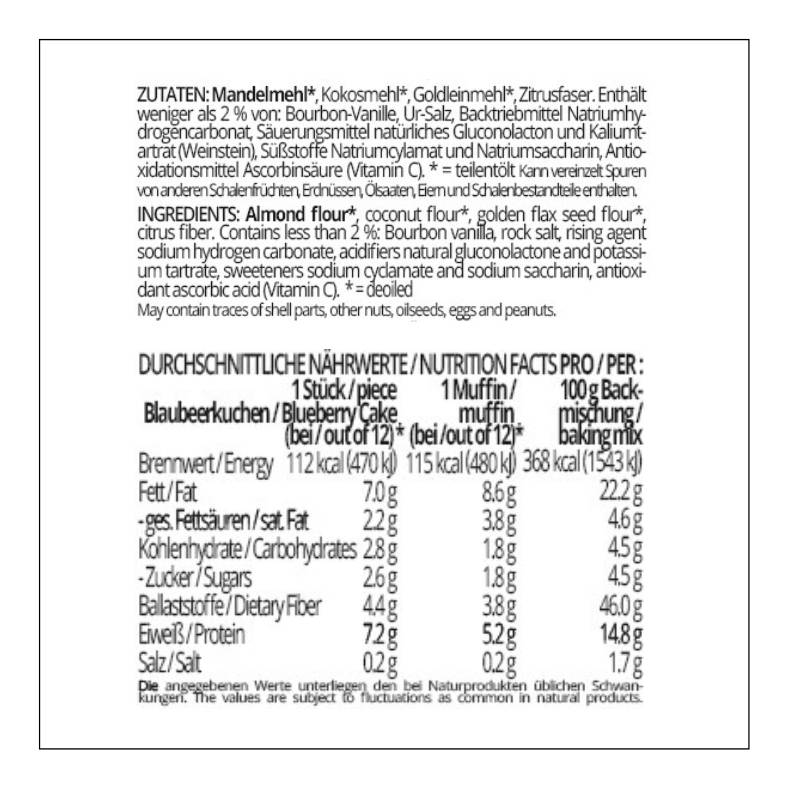 KUCHENZAUBER Classic Backmischung für Kuchen, Muffins, Pfannkuchen und mehr – low-carb, glutenfrei, sojafrei, keto Kuchenmischung – Bild 4