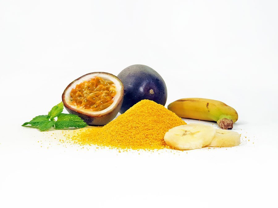 Fruchtpulver MARACUJA-BANANE gefriergetrocknetes Maracujapulver Bananenpulver 200 g – 100 % Frucht für Fluff, low-carb Schokolade, Smoothies und Shakes