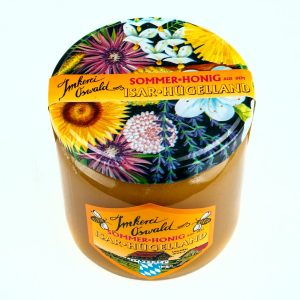 Sommerhonig mit Waldanteilen aus dem Isar-Hügelland (Imkerei Oswald)- 500g im Glas – aus der neuen Ernte 2022