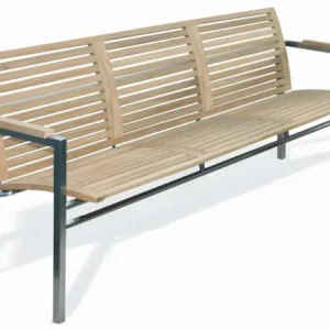 Matahari Gartenbank Cantaur 3-Sitzer, Teakholz/Edelstahl