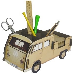 Werkhaus Stiftebox Stifteköcher VW Bus Doppelkabine beige