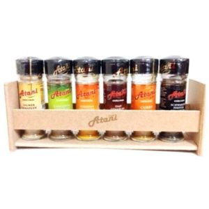 BBQ Gewürzmühle-Set mit Grill Gewürzmischungen, Pfeffer, Zimt, Kurkuma, Kardamom, Ingwer