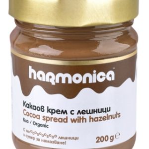 Bio-Kakaocreme mit Haselnüssen „harmonica“ 200 g.