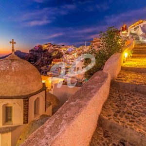Goldene Stunde über Santorini