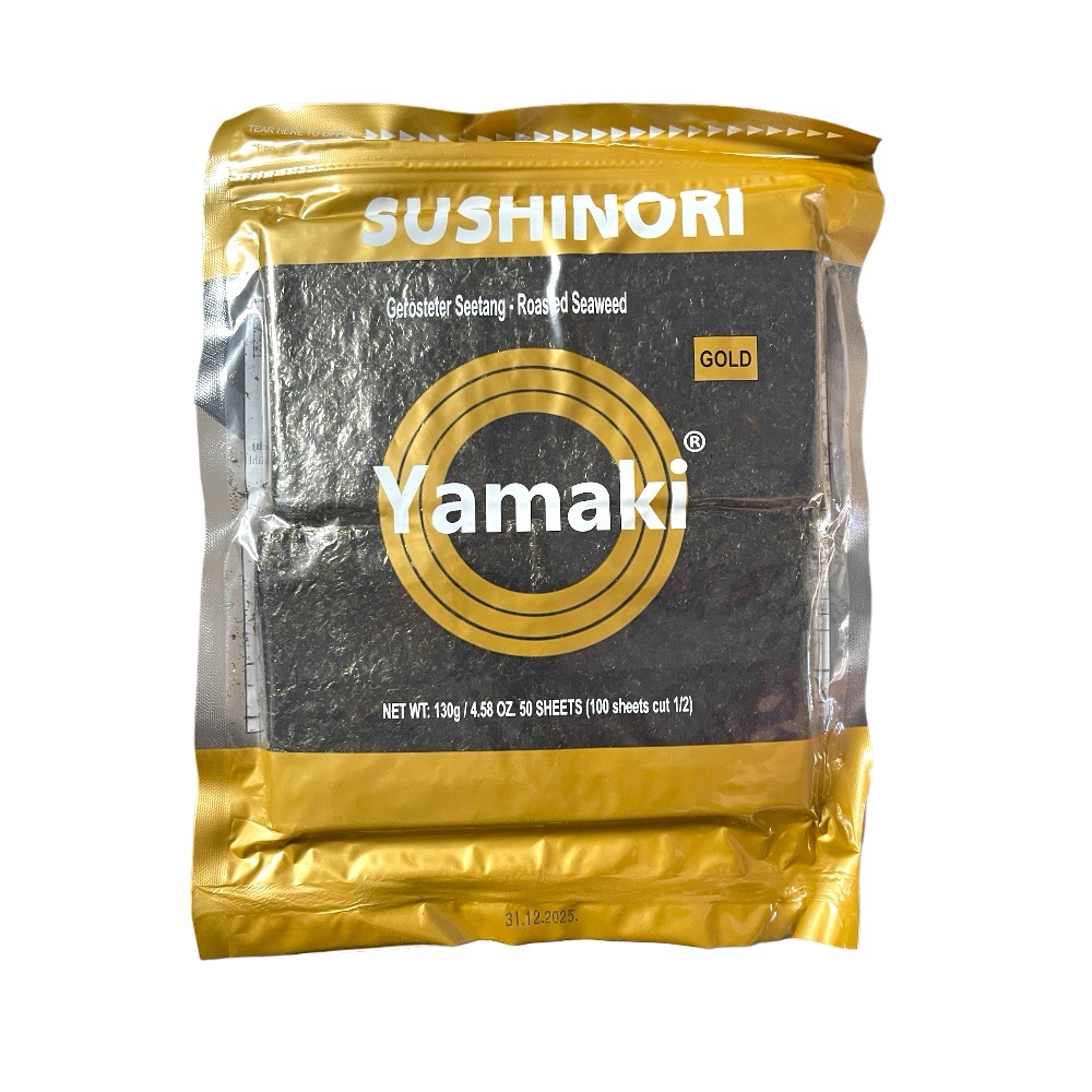 Sushi Nori Gerösteter Seetang Half Cut 100Stk
