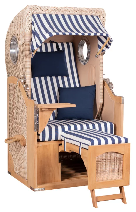 Strandkorb Düne Single Bullauge Teak PE Shell Dessin 518 – Bild 9