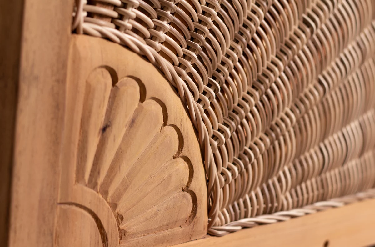 Strandkorb Düne Single Bullauge Teak PE Shell Dessin 518 – Bild 7