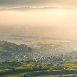 Bahlingen am Kaiserstuhl zu Sonnenaufgang