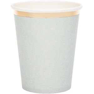 Papierbecher Pastell mit Goldkante